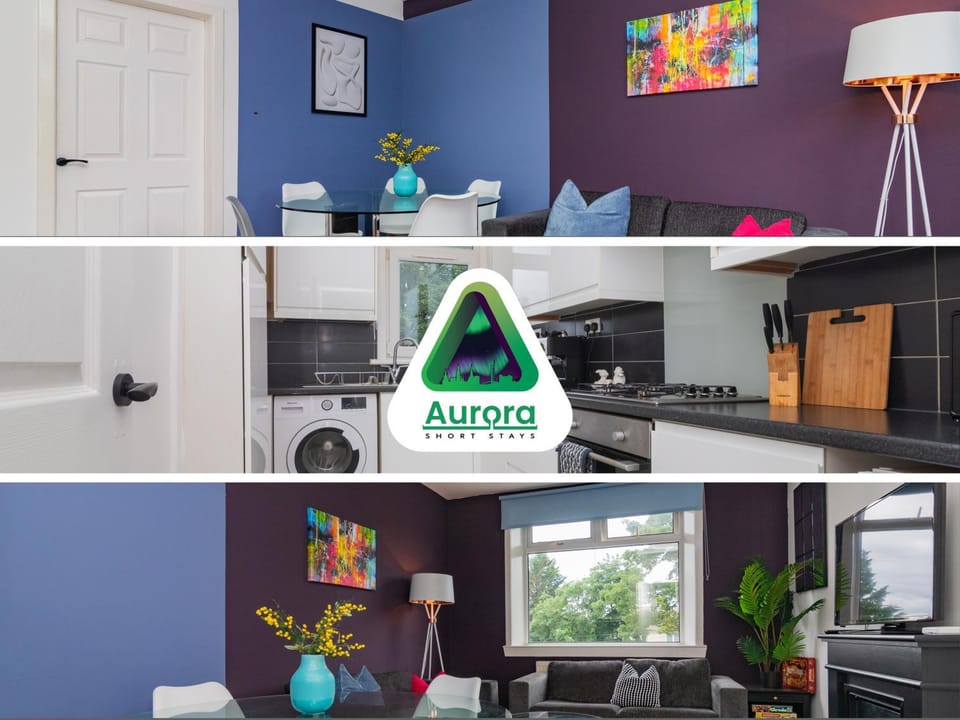 Kitchen or kitchenette, oven, stove, washing machine, dryer