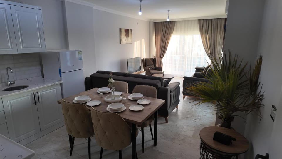 Kitchen or kitchenette, Living room, Dining area