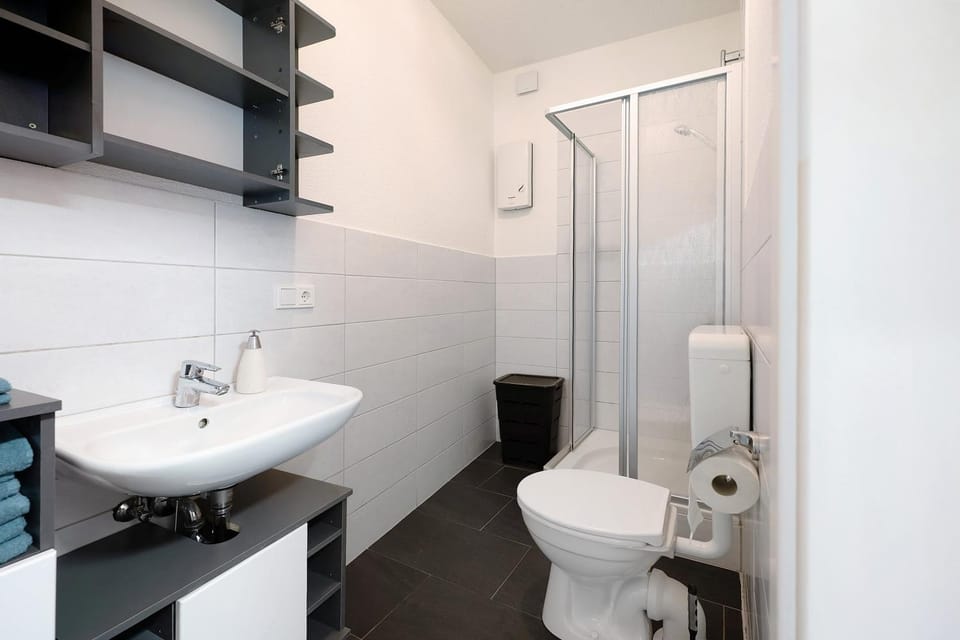 Bathroom, Living room