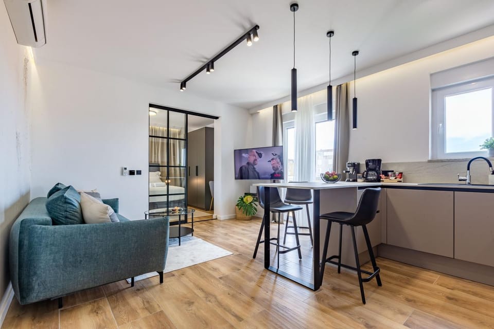 Kitchen or kitchenette, Living room, Dining area