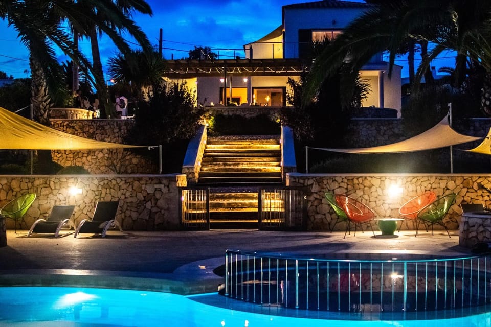 Property building, Living room, Swimming pool