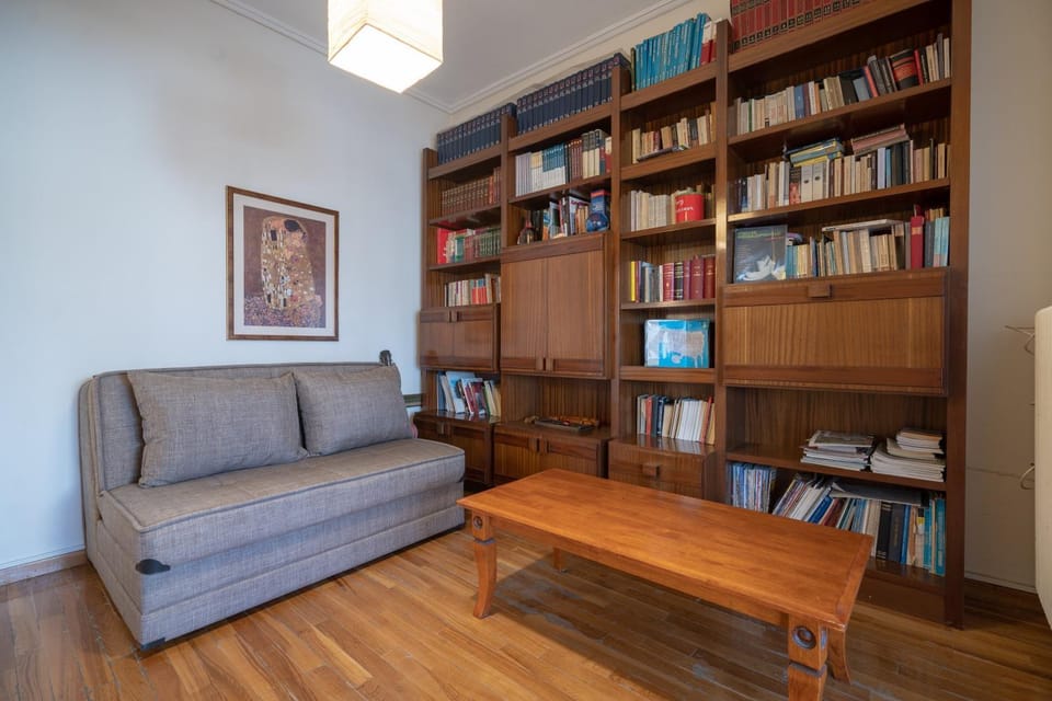 Library, Living room, Seating area, hair dresser