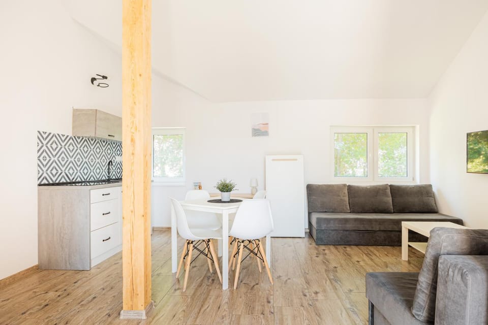 Kitchen or kitchenette, Living room, Seating area, Dining area, pet friendly, stove
