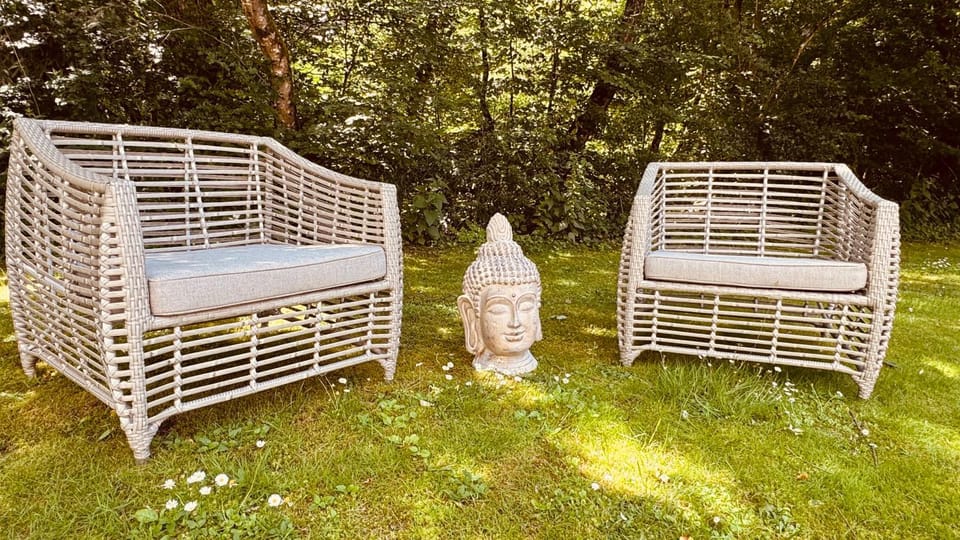 Klimaanlage, 5 Sterne Bahnhoftraum, 200qm Appartement "Waldzauber", 1200qm Garten, QR Code scannen für virtuellen Rundgang, Premium Ausstattung Apartment in Hesse