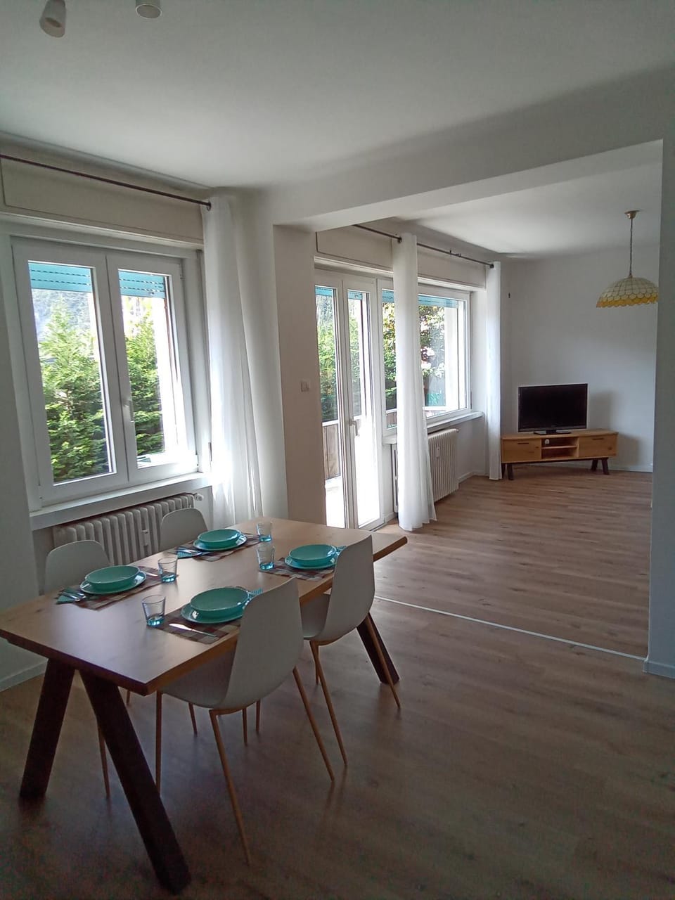 Living room, kitchen