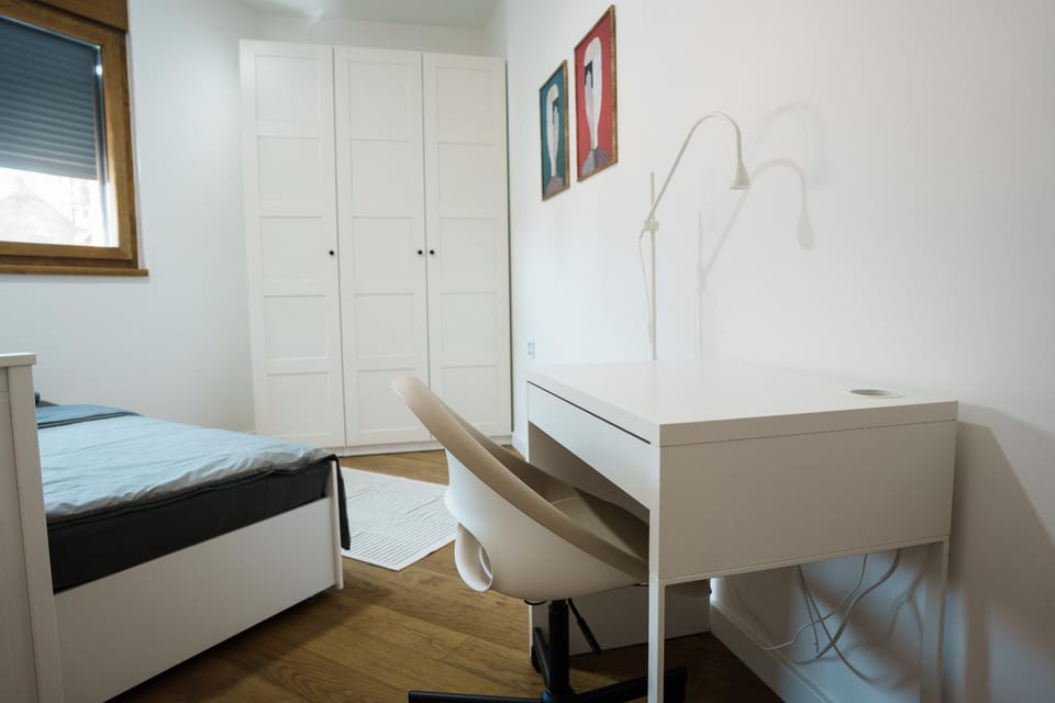 Bed, Bedroom, hair dresser, wardrobe