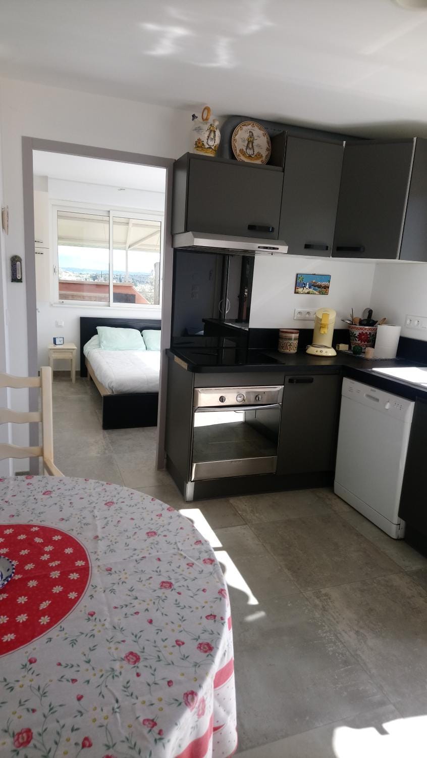 Kitchen or kitchenette, Bedroom