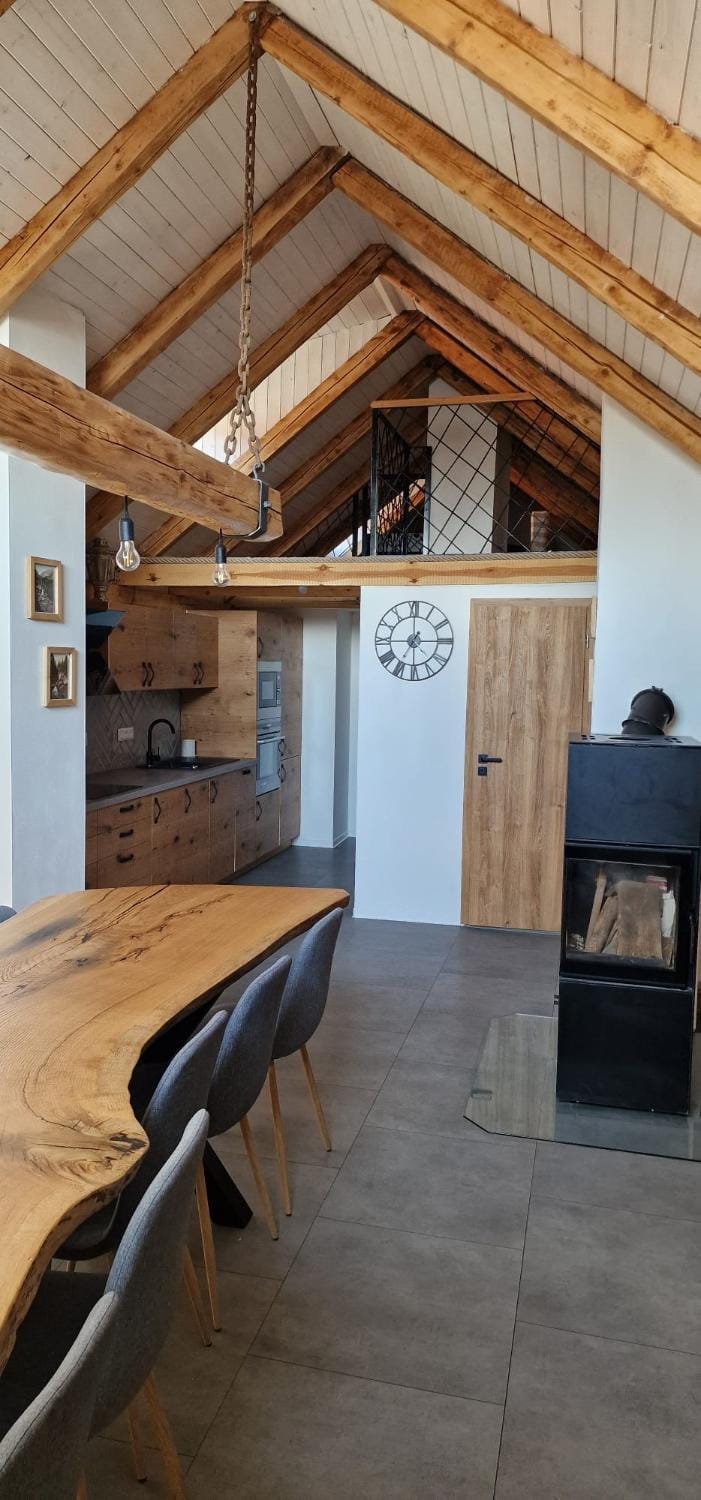 Kitchen or kitchenette, Living room, Dining area
