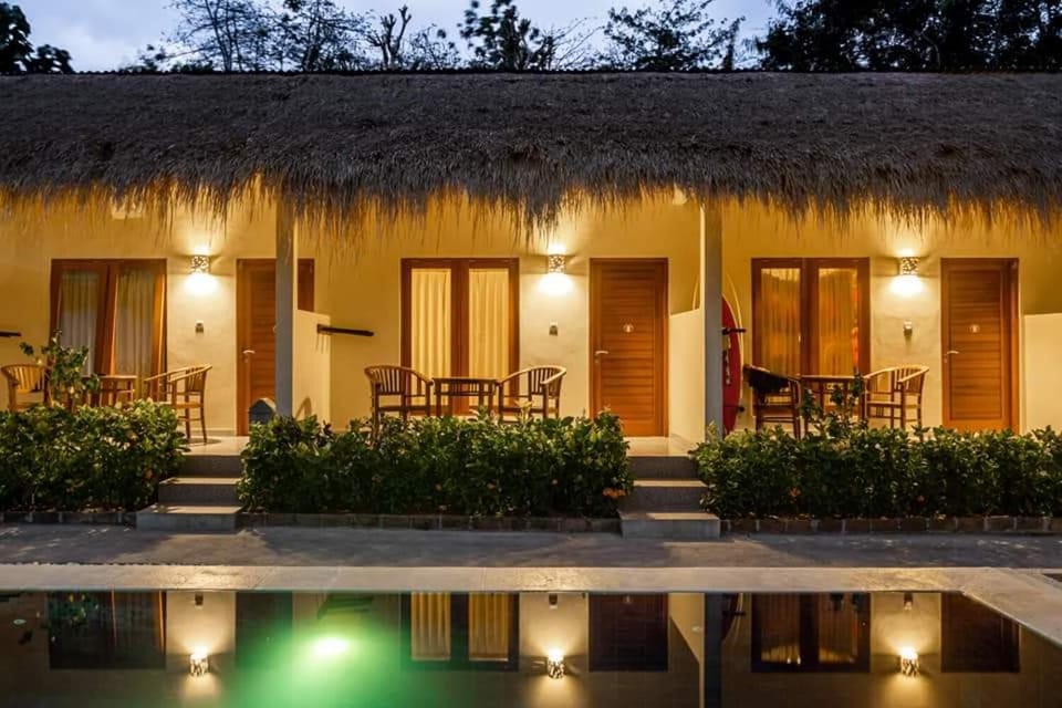 Property building, Night, Garden view, Pool view, Swimming pool
