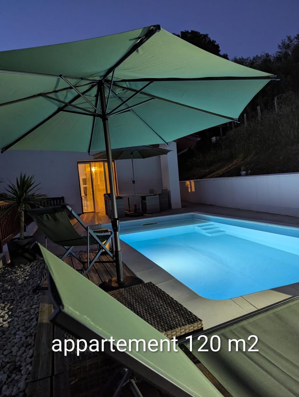 Patio, Pool view, Swimming pool, sunbed