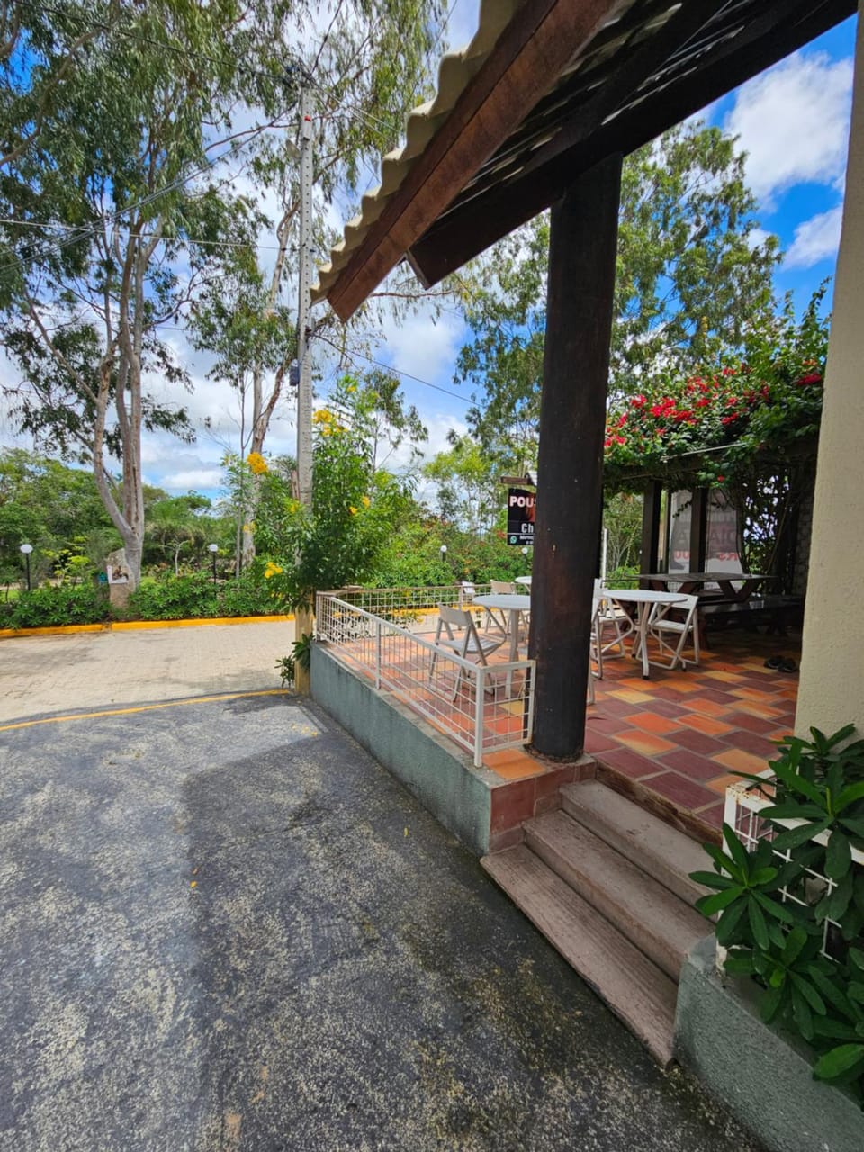 Property building, Patio, Spring, Day, Garden, View (from property/room), Balcony/Terrace, Garden view