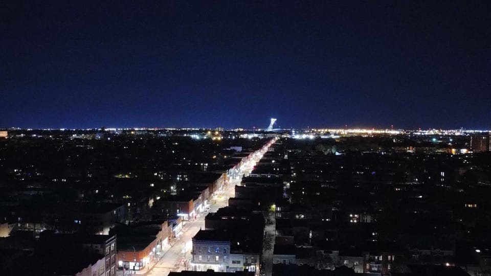 Night, Neighbourhood, Bird's eye view, City view, Street view
