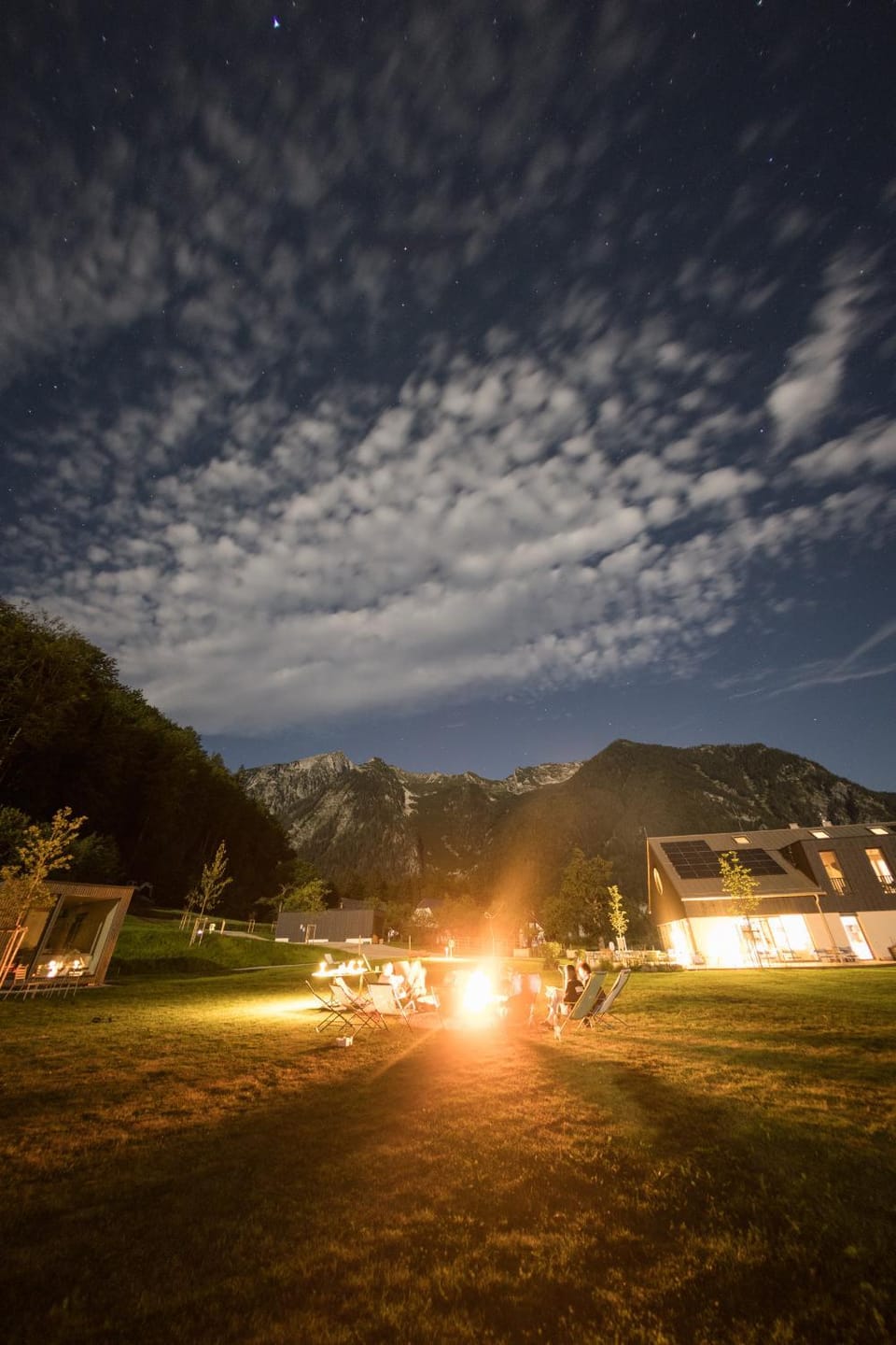 Night, Natural landscape, Mountain view