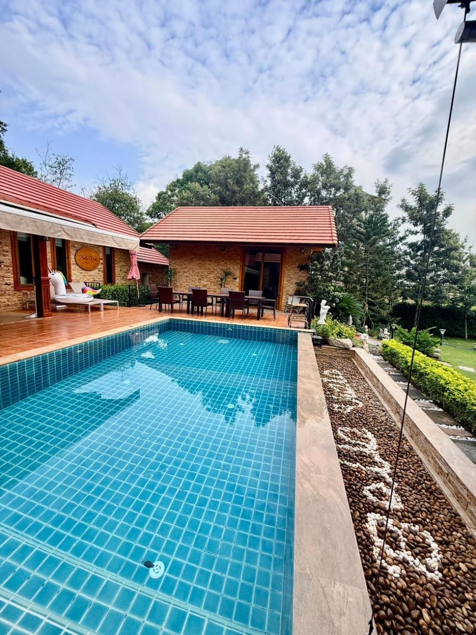 Property building, Day, Dining area, Pool view, Swimming pool