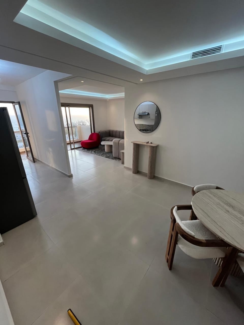 Living room, Seating area, Dining area, air conditioner