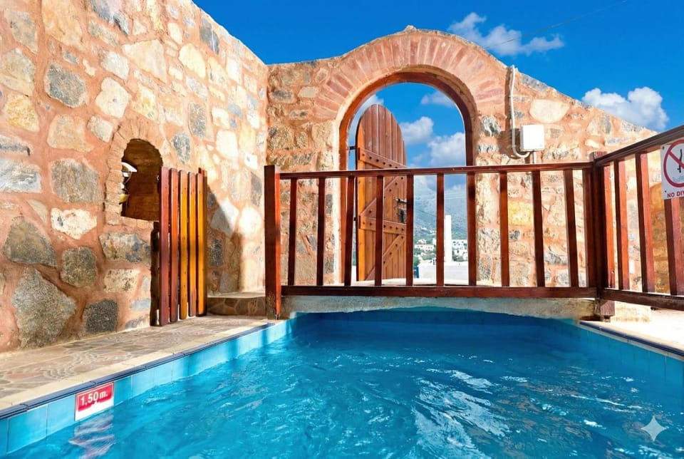 Elounda Monastiri Cretan sea view house with pool House in Lasithi