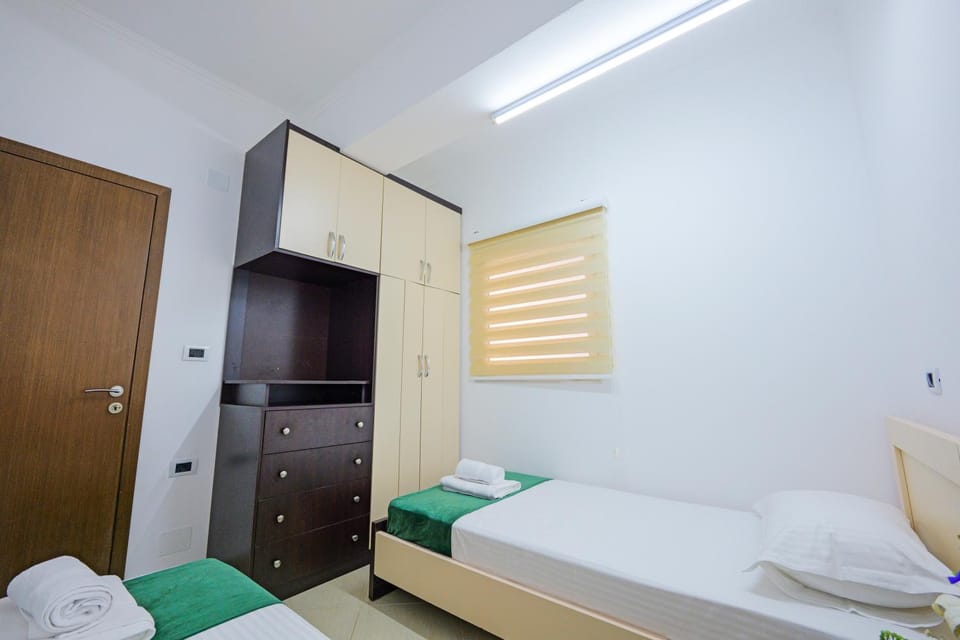 Bed, Photo of the whole room, Bedroom, towels, wardrobe