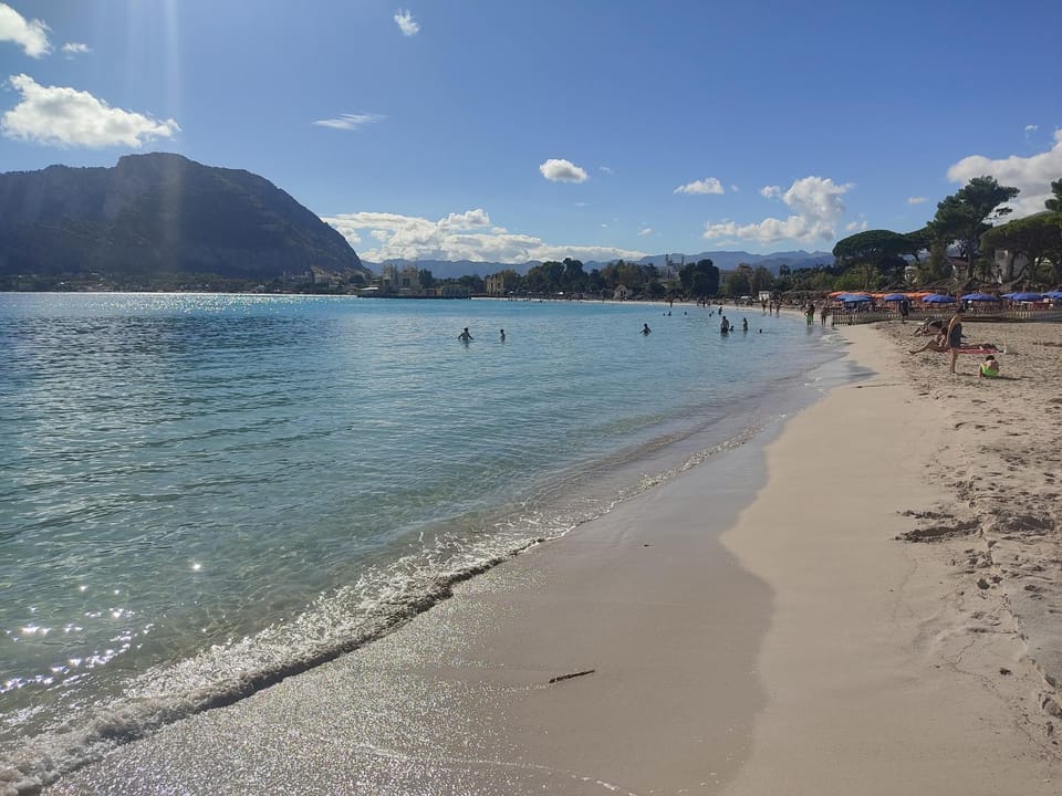 Nearby landmark, Day, People, Natural landscape, Beach, Mountain view, Sea view
