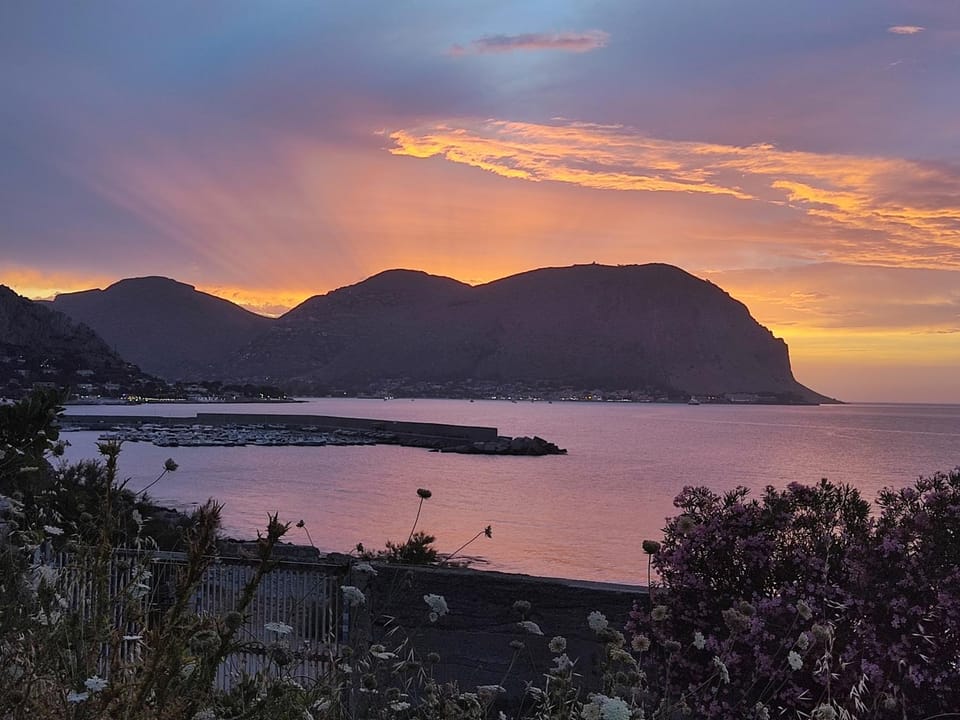 Nearby landmark, Natural landscape, Mountain view, Sea view, Sunset
