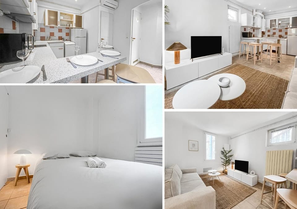 Property building, Communal lounge/ TV room, Bed, TV and multimedia, Kitchen or kitchenette, Living room, Photo of the whole room, Seating area, Dining area, Bedroom