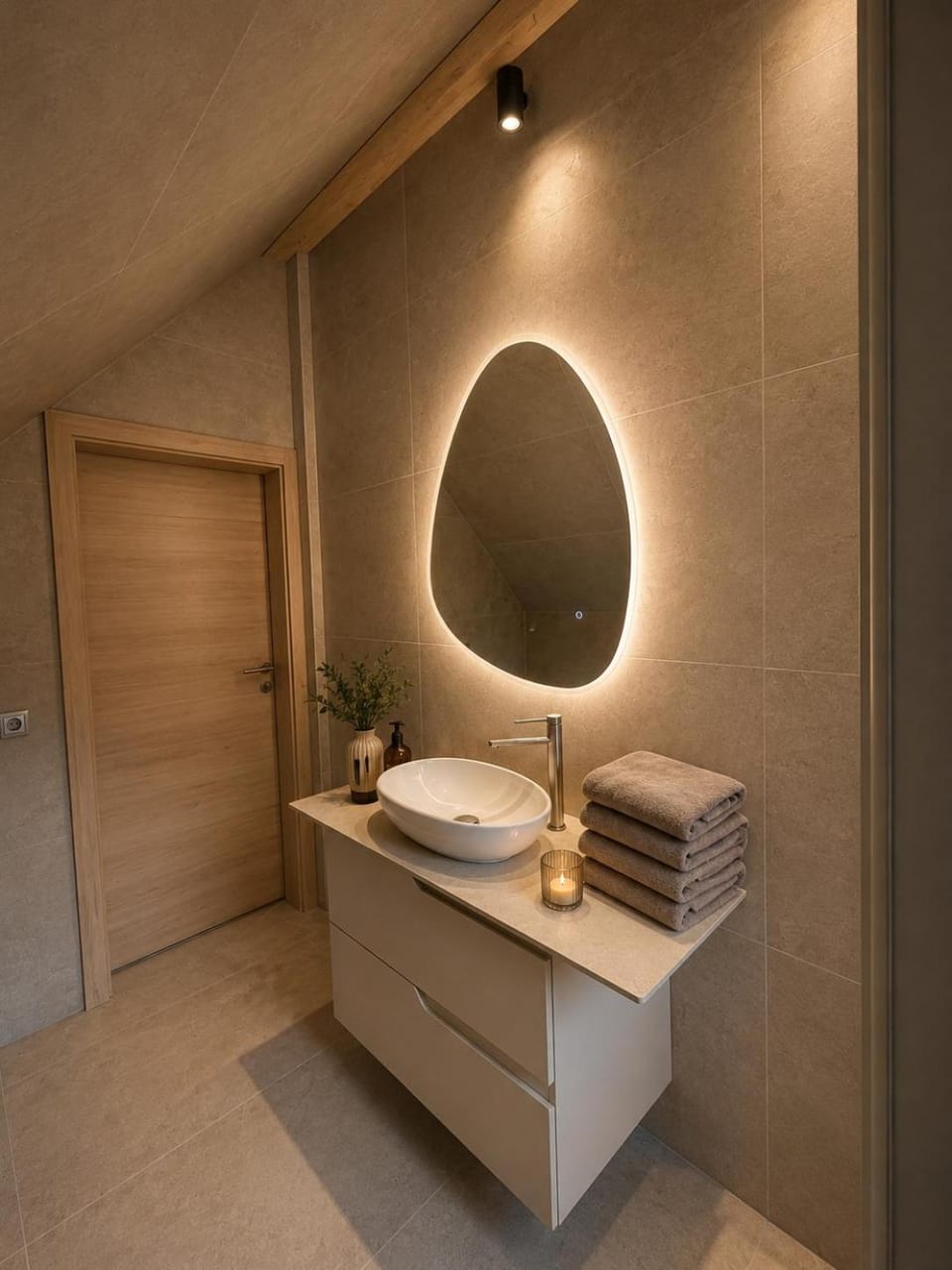 Bathroom, towels
