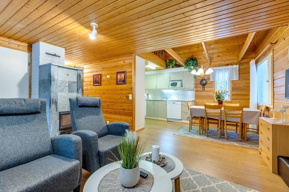 Kitchen or kitchenette, Living room, Dining area