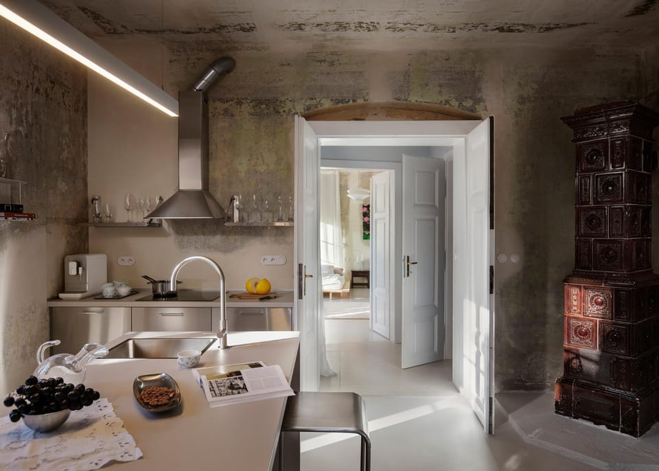 Living room, kitchen
