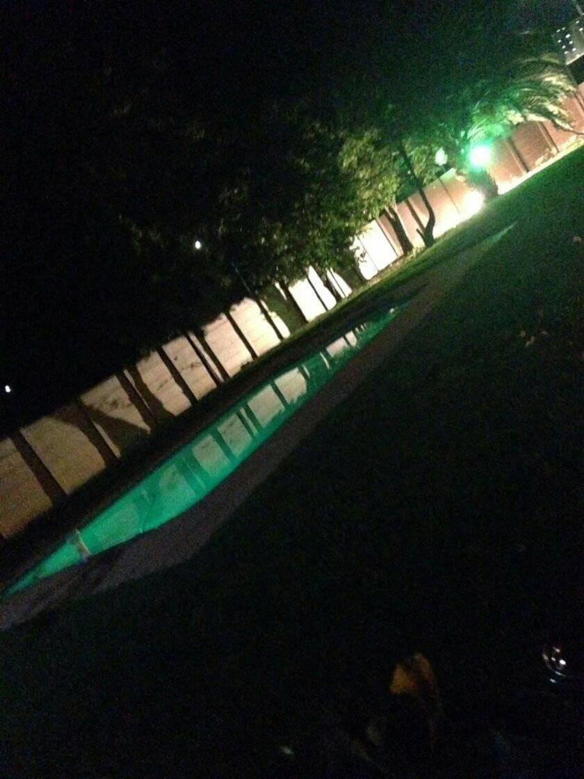 Night, Garden, Garden view, Pool view, Swimming pool