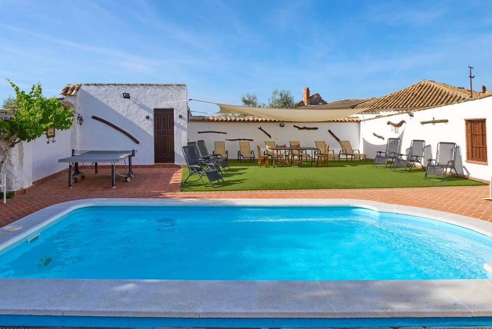 Property building, Living room, Swimming pool