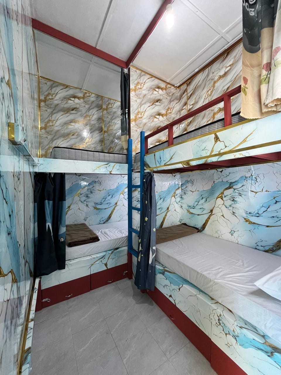 Photo of the whole room, bunk bed