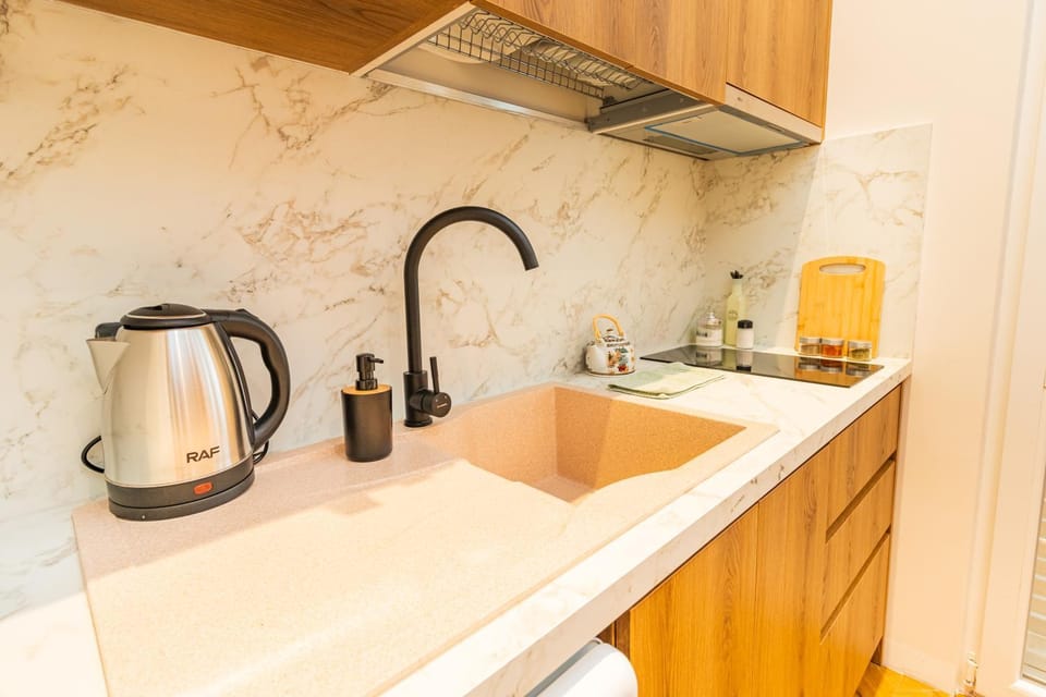 Kitchen or kitchenette, toaster