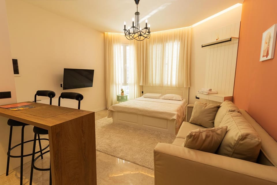 Bed, TV and multimedia, Photo of the whole room, Seating area, Bedroom, air conditioner