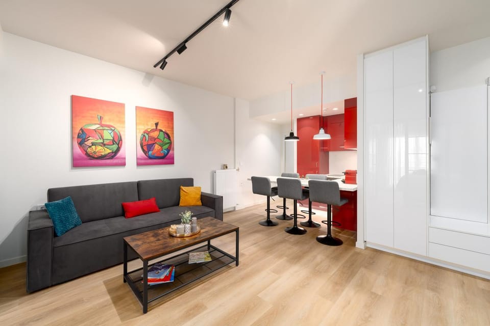 Kitchen or kitchenette, Living room, Seating area, wardrobe