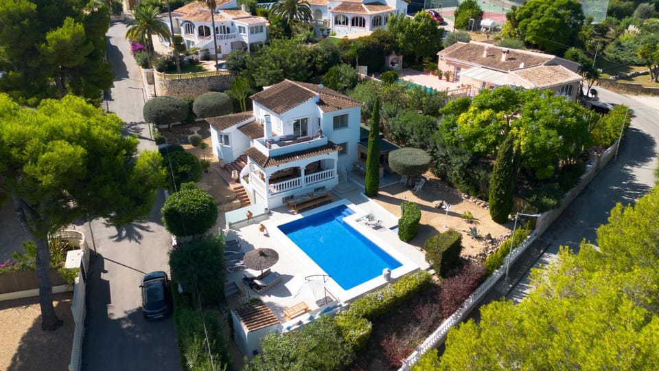Property building, Living room, Swimming pool