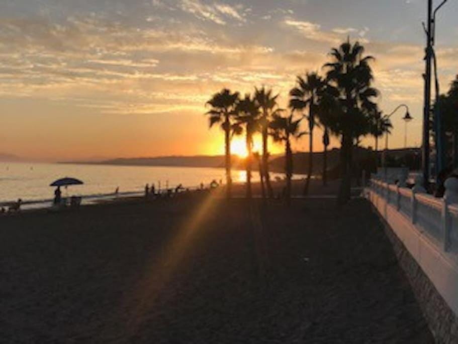 Natural landscape, Beach, Sea view, Sunset