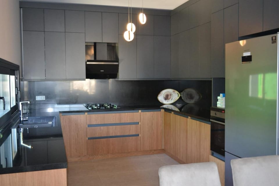 Kitchen or kitchenette, dishwasher, oven, stove