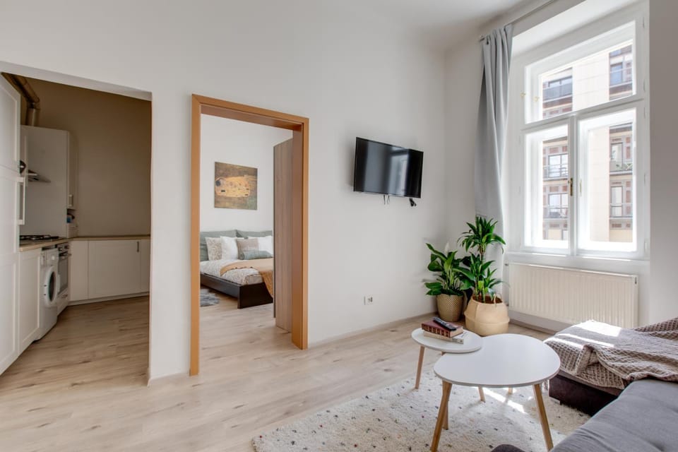 Bed, TV and multimedia, Kitchen or kitchenette, Living room, Photo of the whole room, Seating area, Bedroom