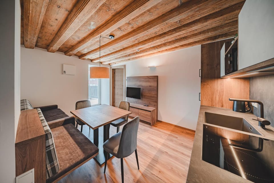 Kitchen or kitchenette, Living room, stove, kitchen