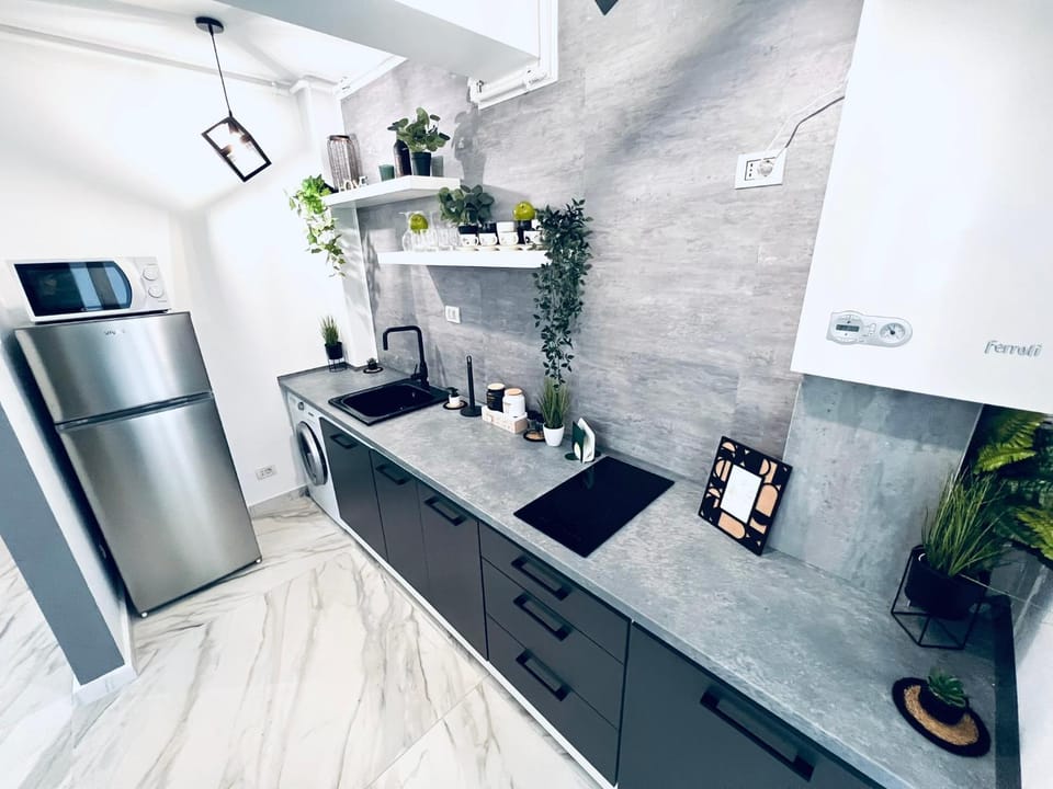 Kitchen or kitchenette, minibar, oven