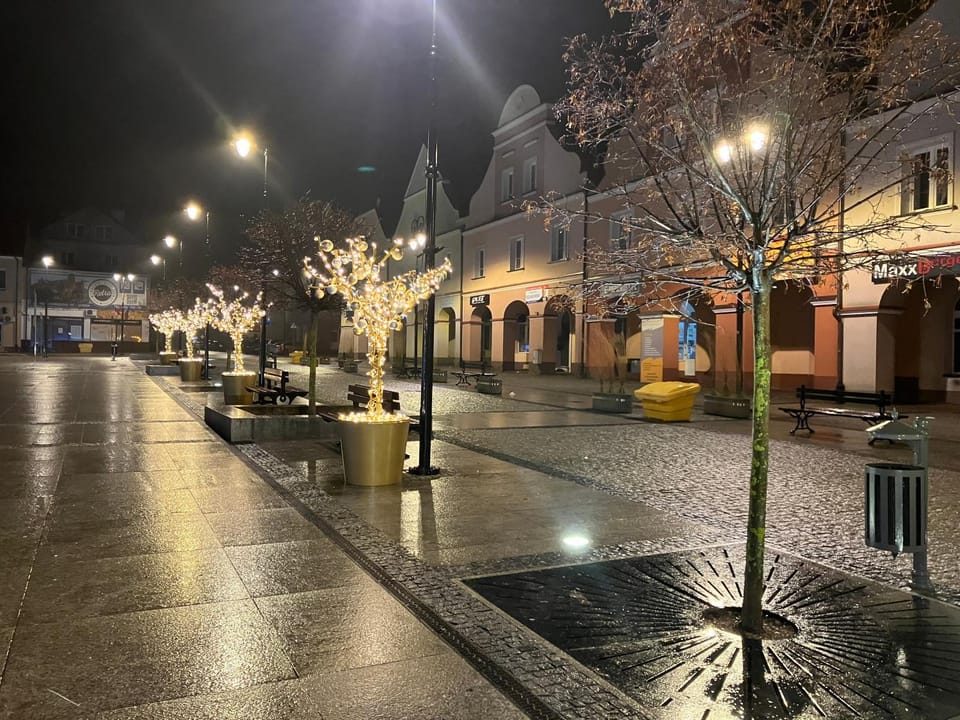 Night, City view, Location