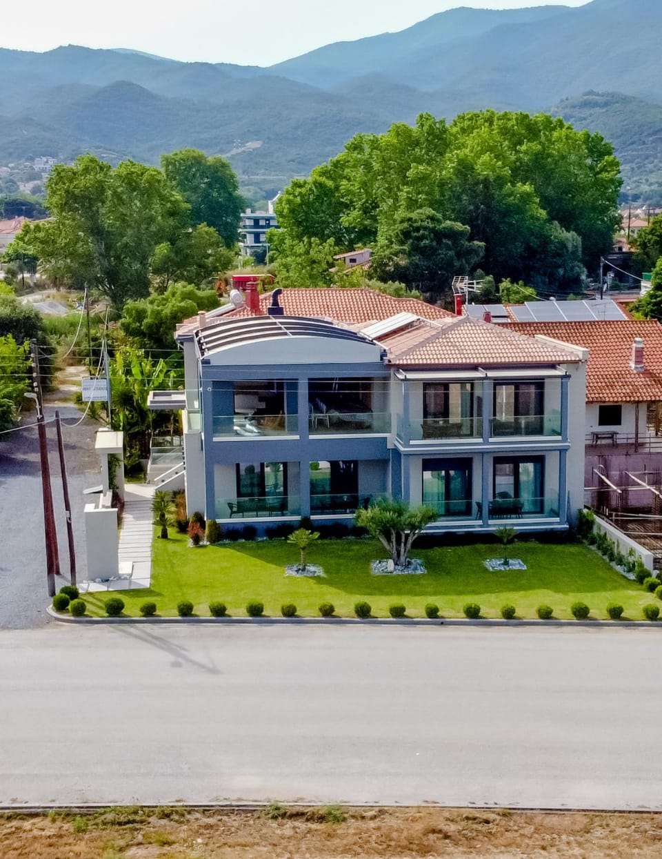 Property building, Natural landscape, Bird's eye view