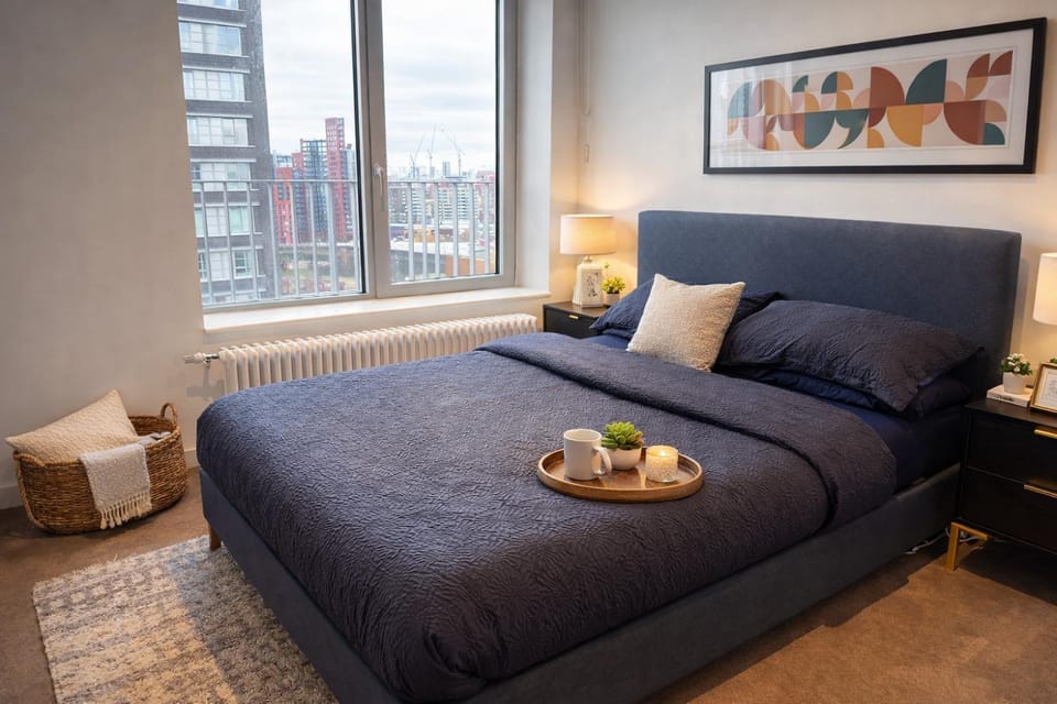 Beautiful view to Canary Wharf , O2 arena , near by London Excel 3-beds Apartment in London