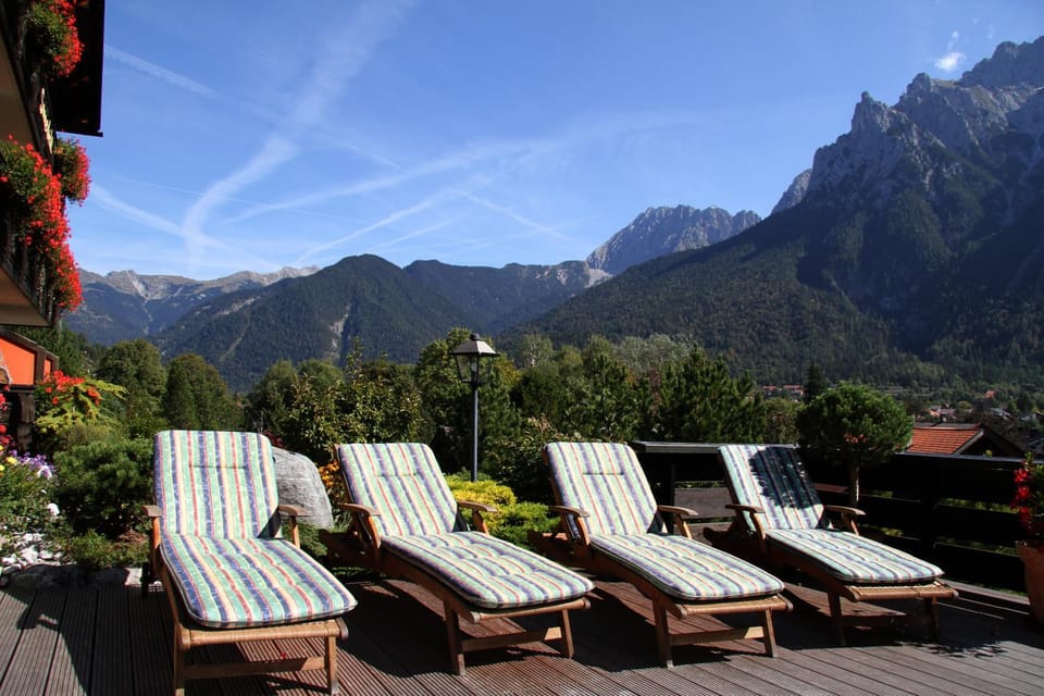 Mountain view, sunbed