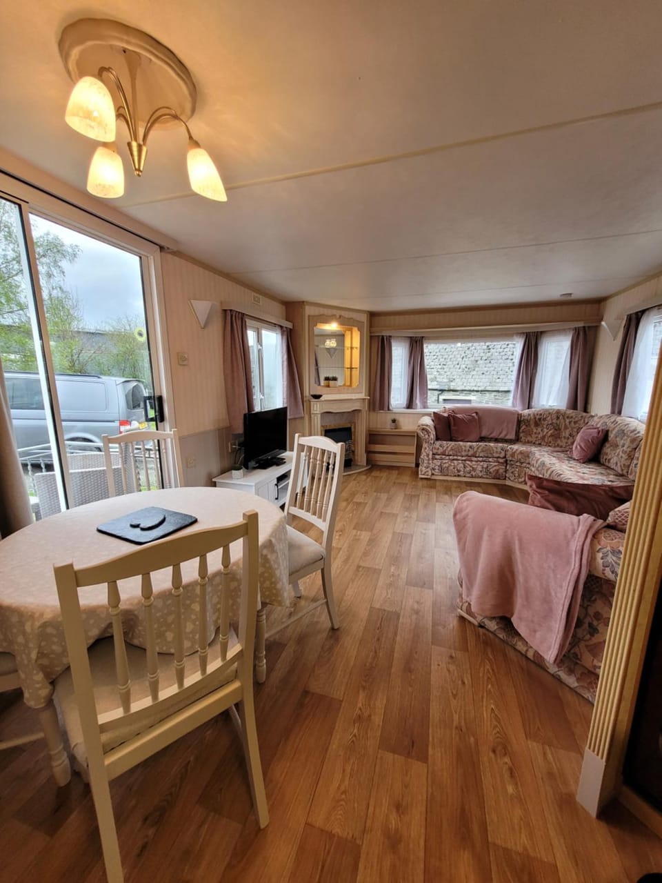 Caravan on a working Farm Campground/ 
RV Resort in Wales