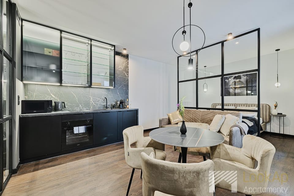 Kitchen or kitchenette, Living room, Dining area