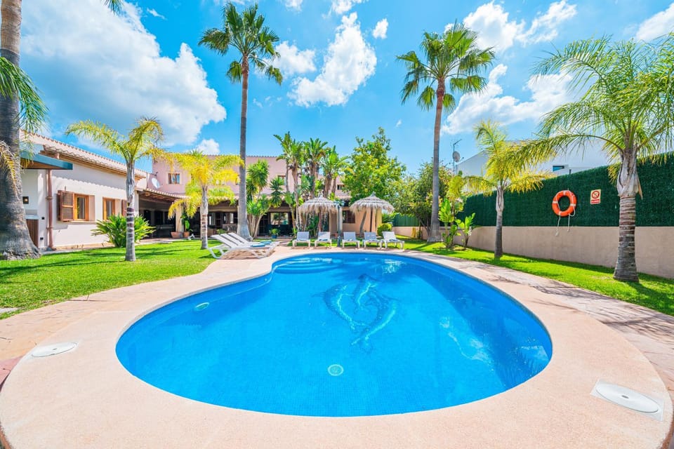 Property building, Living room, Swimming pool