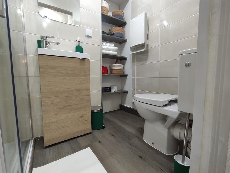 Shower, Toilet, Bathroom, towels