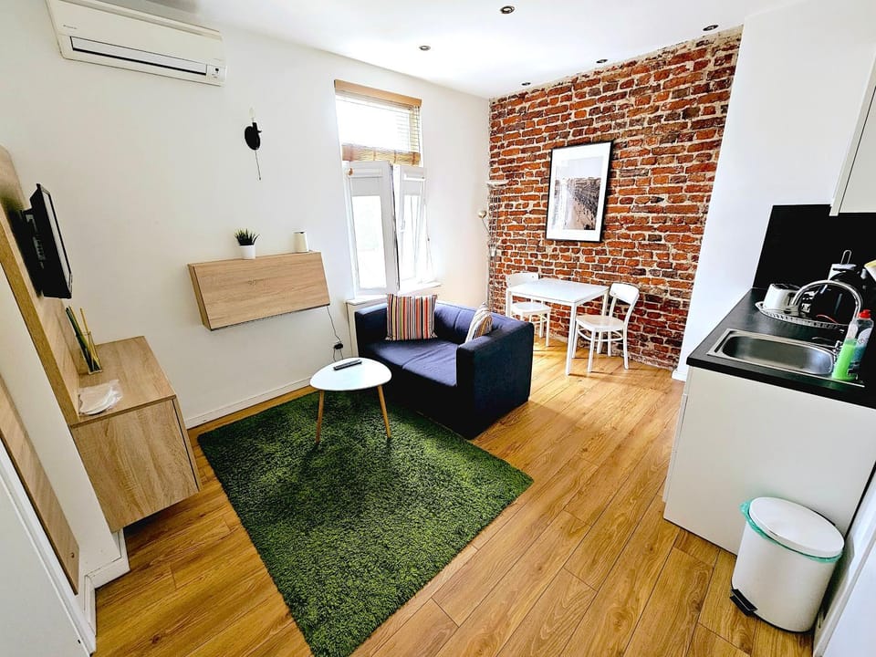 TV and multimedia, Kitchen or kitchenette, Living room, Seating area, Dining area, oven, air conditioner