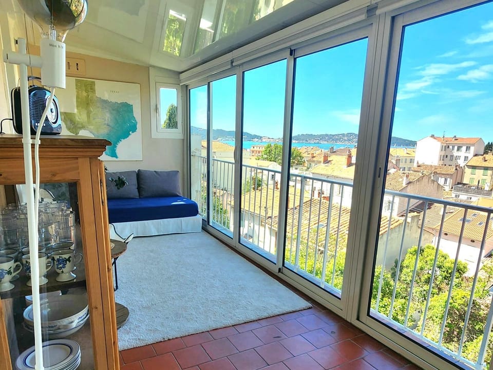 Patio, Day, Natural landscape, View (from property/room), Living room, Seating area, Sea view