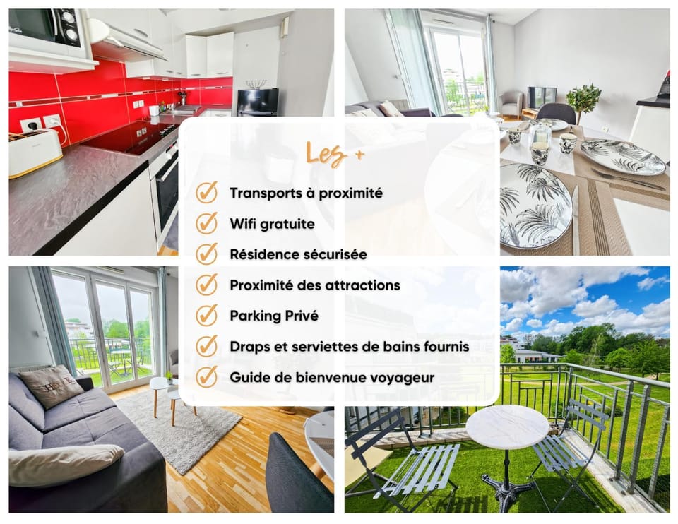 Appartement, Balcon, Parking, 5' Disneyland Apartment in Chessy